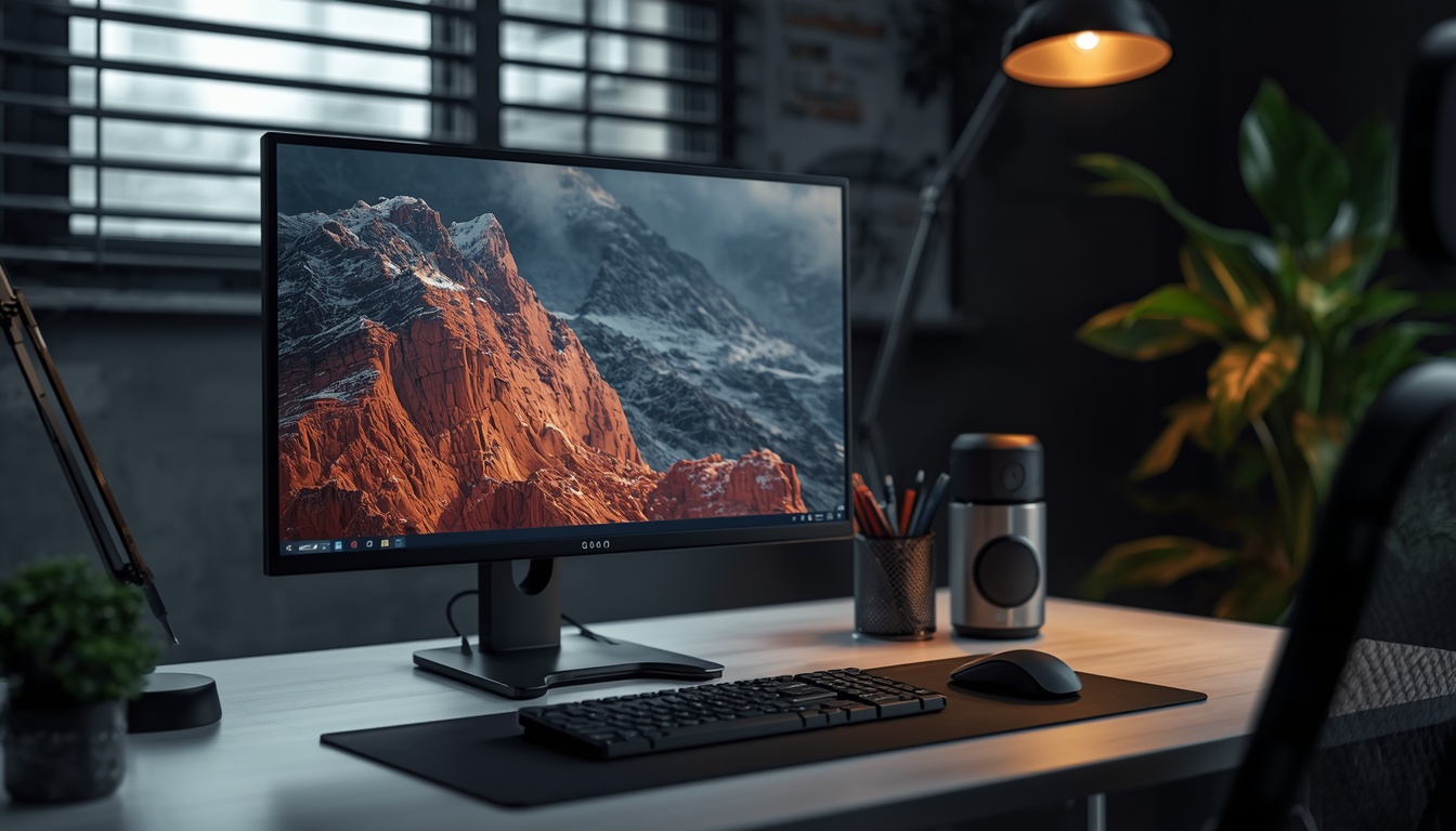 Vibeplant ergonomic desk with monitor at eye level